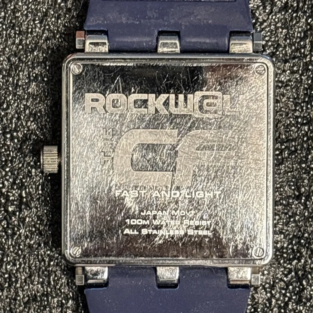 Rockwell The CF Fast and Light Watch Navy Blue Carbon Fiber Square Face 100M‎